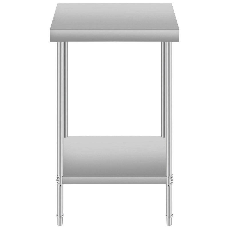 Table de travail commerciale en acier inoxydable de 24 po de largeur et de profondeur pour les cuisines de maison de restaurant, 32 po de hauteur, bonne cuisine 24 po x 24 po, grande, idéale pour la préparation des aliments