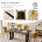 Dining Chairs Set Of 4, Modern Kitchen Chairs With Metal Legs, Upholstered Fabric Side Dinner Chair, Yellow-1215592396