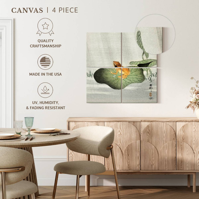 Brampt Frog On Lotus Leaf, 57" H x 57" W