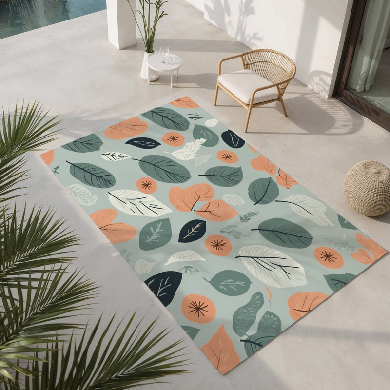 Tapis intérieur et extérieur Azure Breeze, Rectangle 1 pi 6 po x 2 pi 6 po