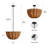4-Light  Rattan Chandelier