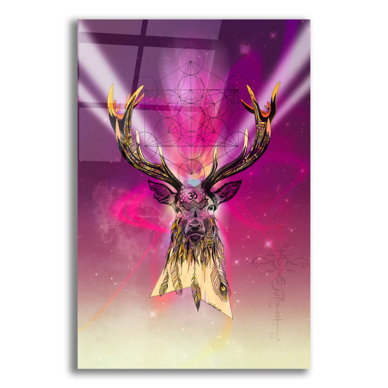 " Cosmic Stag " by Karin Roberts, 24" H x 16" W x 0.2" D
