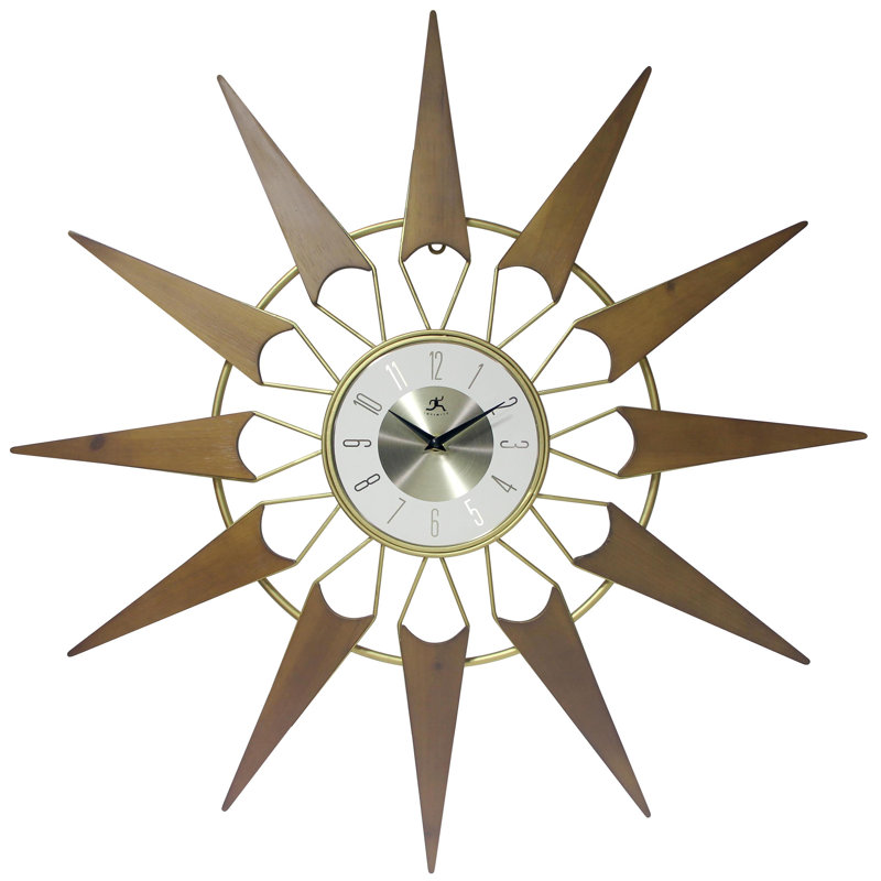 Horloge murale 30,5 pouces Gadberry Midcentury / Modern Starburst