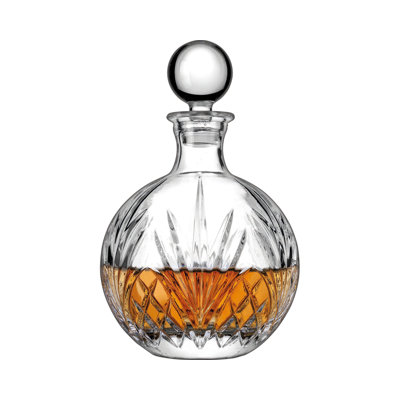 Dublin Crystal Round Whiskey Decanter 36oz