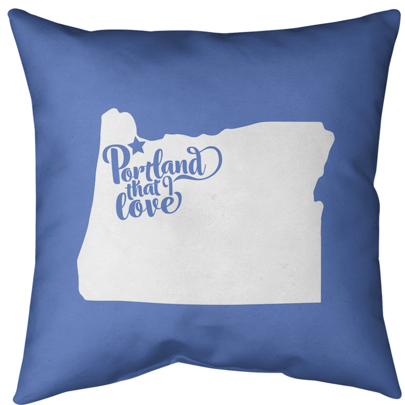Linen Pillow Cover, Portland, 18" x 18", Blue