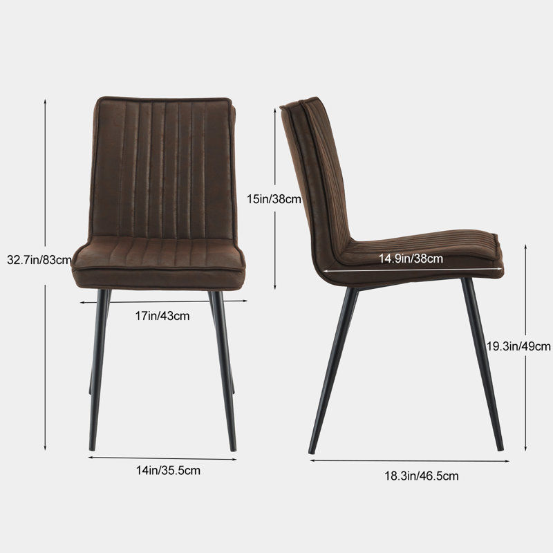 Casebier Upholstered Dining Chair, Brown