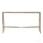 Console 56,5 x 14 x 30 po or antique, plateau en miroir