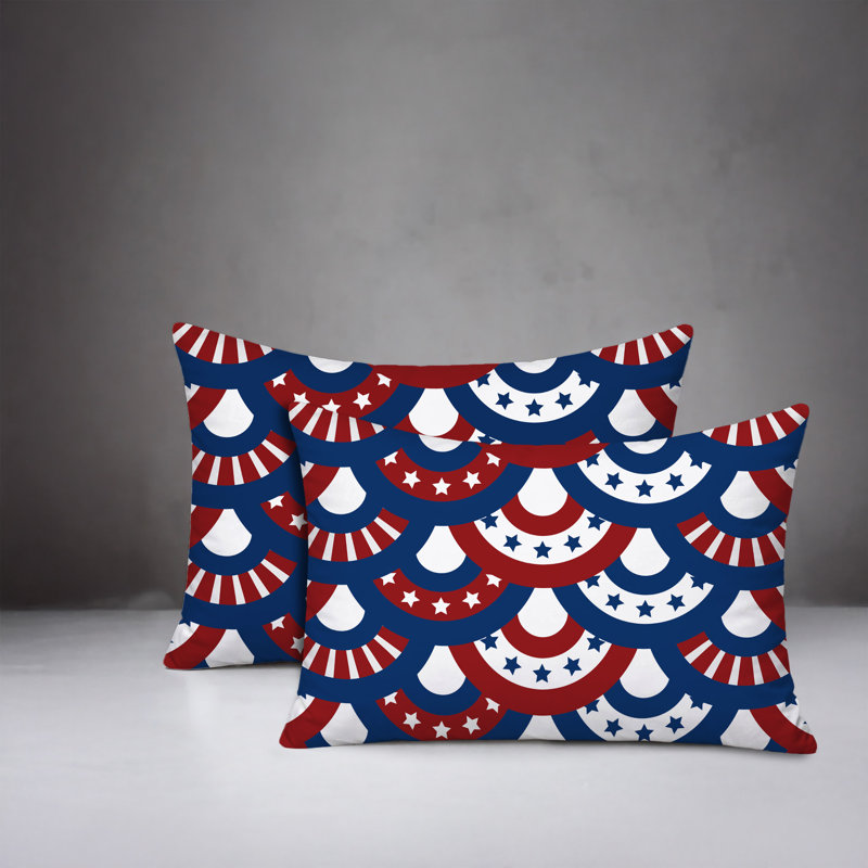 Yaya Reversible Throw Pillow, 25x18, Navy Blue