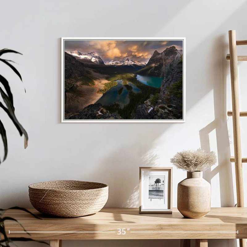 Vast Rocky Mountains, Cadre flottant blanc, 19 po x 13 po