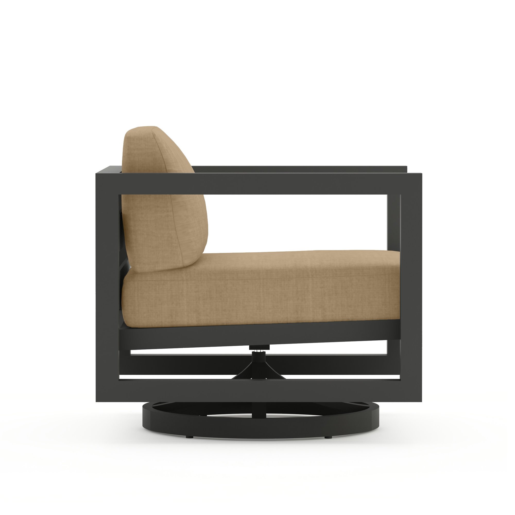 Yarieli Outdoor Chair with Sunbrella® Cushions, Canvas Heather Beige Sunbrella® Canvas, Slate