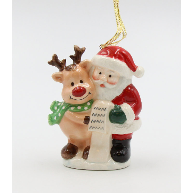 Ornement père Noël avec renne