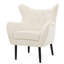 Fauteuil d'appoint en velours avec coussin en mousse et accoudoirs à finition pattes évasées