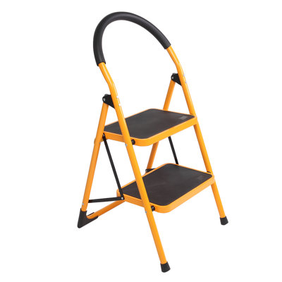 2 - Step Iron Lightweight Folding Step Stool