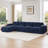 L-shaped Soft Velvet Fabric,Tufted Design,32D High Density Sponge Bottom,Ergonomic Design Bottom,Anti-Slip Design,Free Combination,No Assembly Required,Movable Ottoman For Living Rooms-532948933-532948935