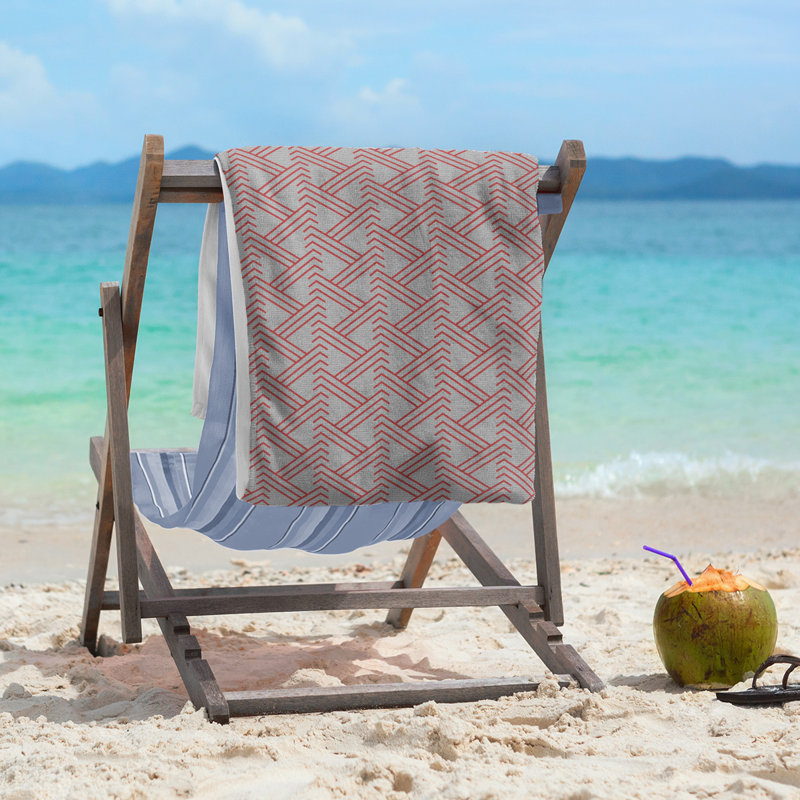 Jordao Beach Towel, Red/Gray
