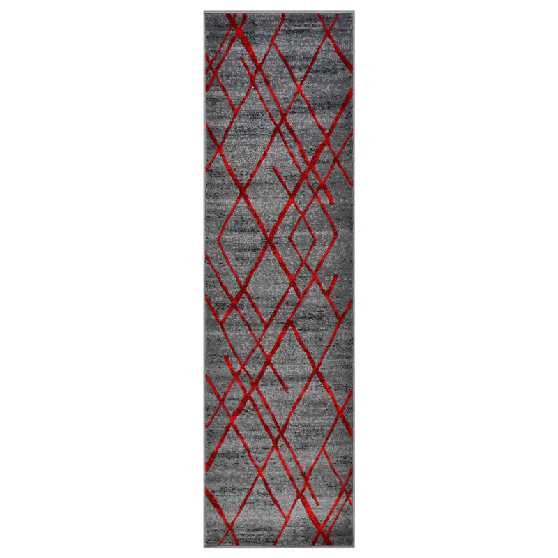 Geometric Indoor Rug, Runner 2' x 7'