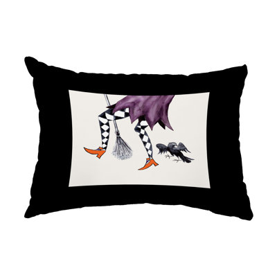 Fly Away Witch Outdoor Rectangular Pillow Cover & Insert