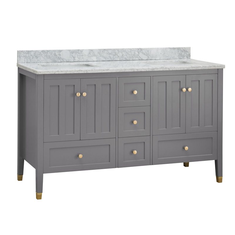 Meuble-lavabo double 60 po Troyanek
