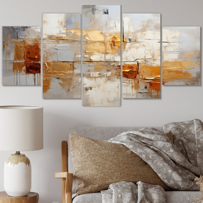 Transcendent Textures V - 5 pièces sur toile tendue