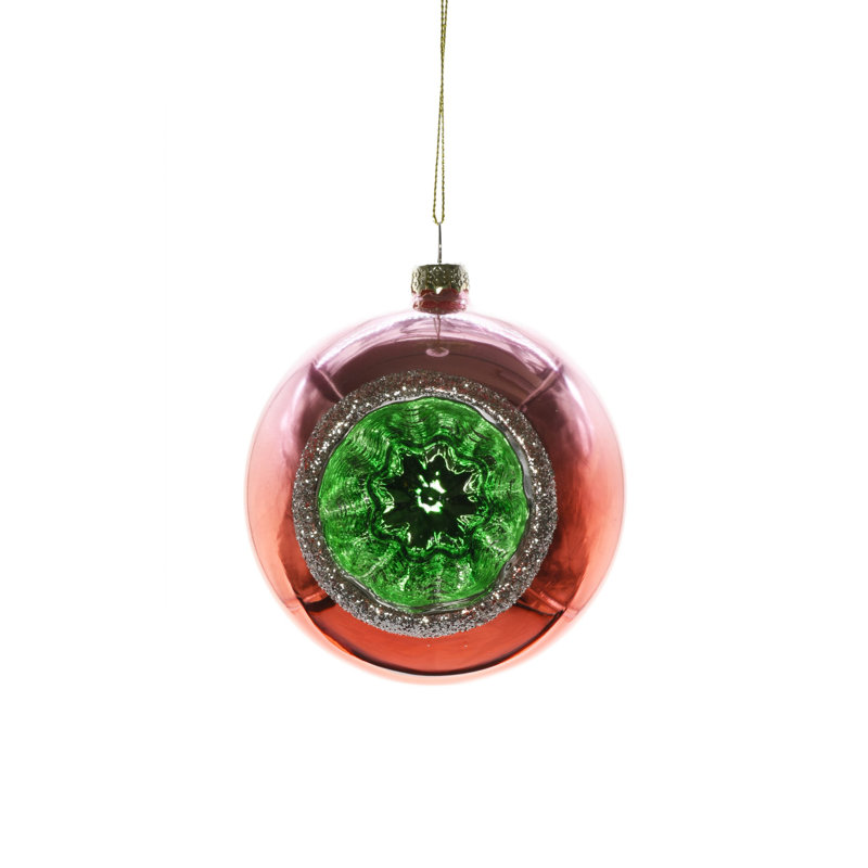 Ornement boule bleue suspendue (paquet de 2), Rouge