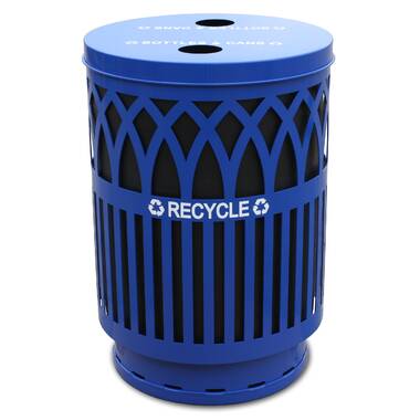 Teak Trash Receptacles - Outdoor Wooden Garbage and Recycling Bins