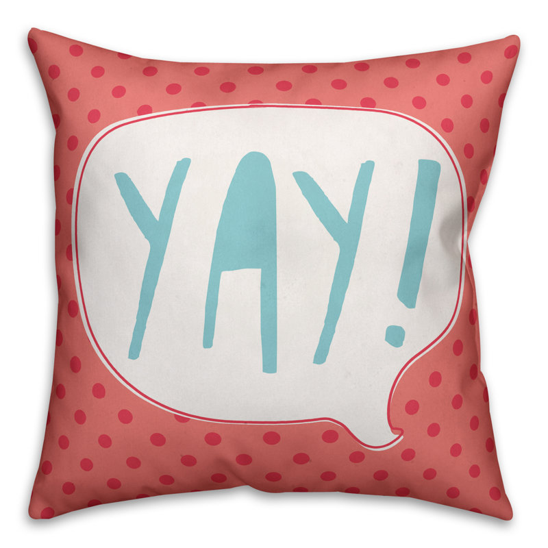 Yay! Yay! Coussin décoratif, Rose