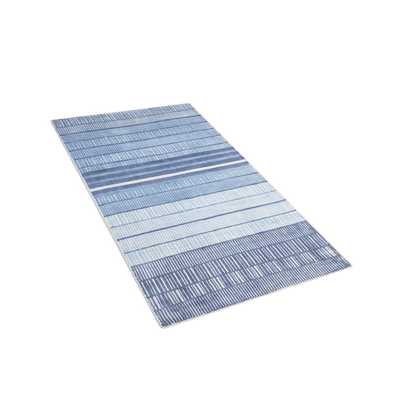 Fajardo Striped Viscose Hand Woven Area Rug, Rectangle 80 x 150cm