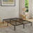 Bedroom king size mattress support jet black steel platform foundation with minimalist modern design, no box spring required-471517489