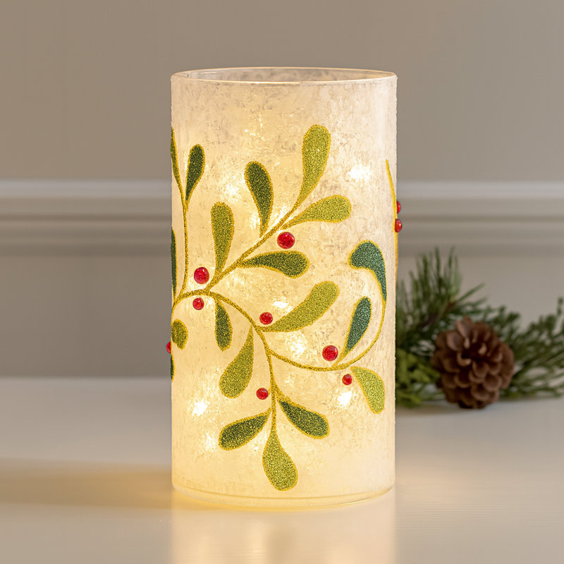 Porte-votive de table en verre H 7,75 po