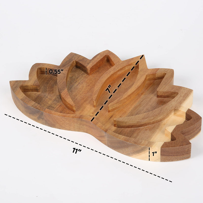 Lotus Crystal Tray For Stones - Display Your Crystals & Healing Stones - Crystal Holder For Stones Display - Crystal Shelf Display For Stones - Crystal Organizer Bowl