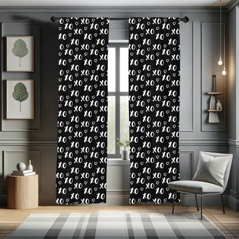 Semi-Sheer Rod Pocket Curtain Panels, 28" x 63"