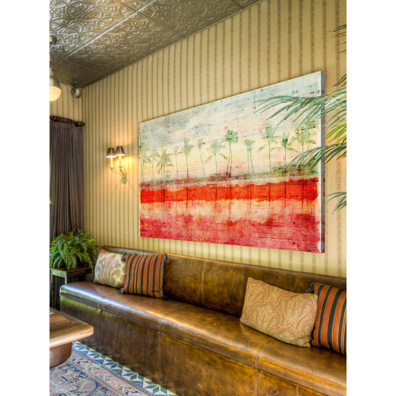 « palm beach » par parvez taj,, reproduction d’art sur toile tendue, H 12 po x l 18 po