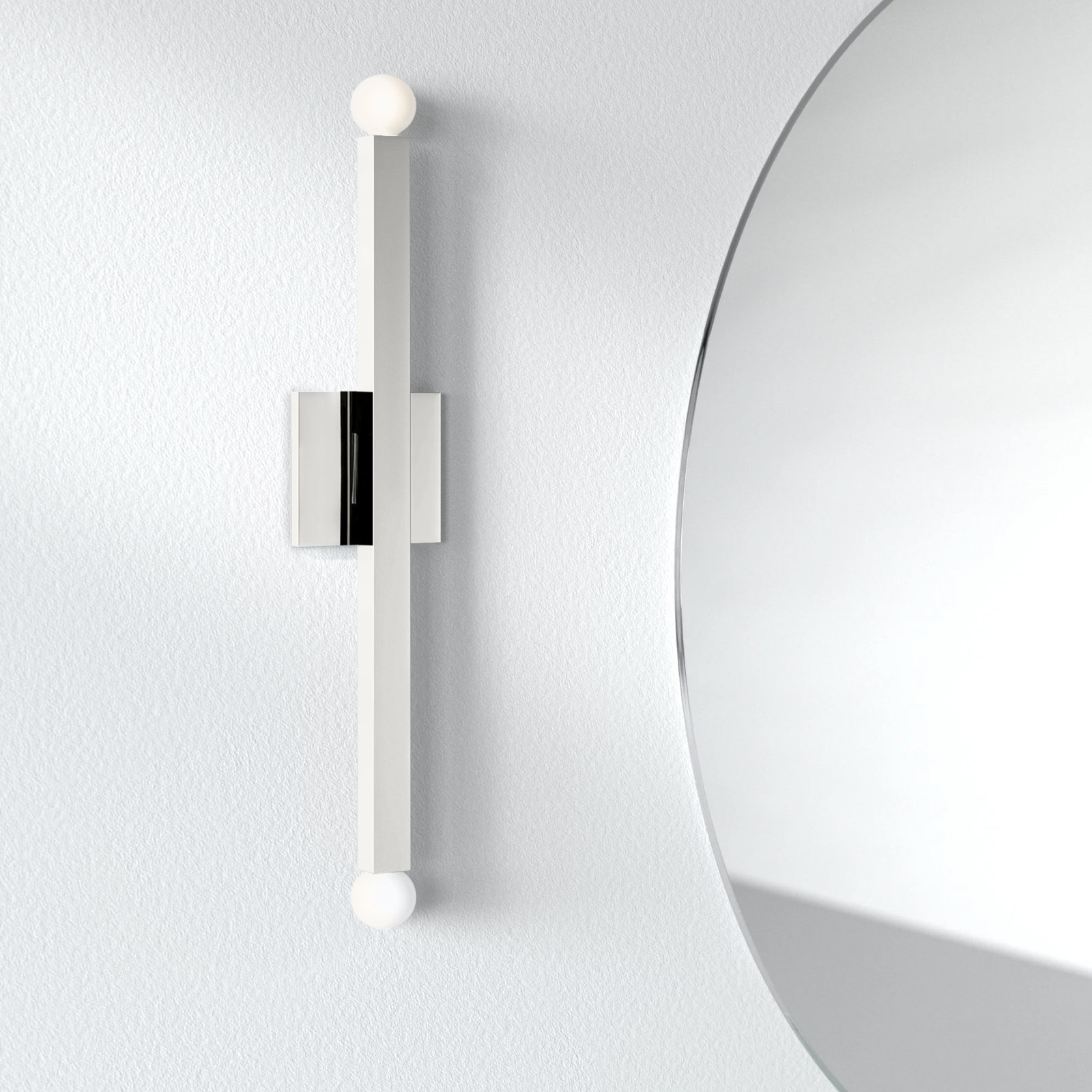 Peary 2-Light Dimmable Wallchiere, Polished Nickel