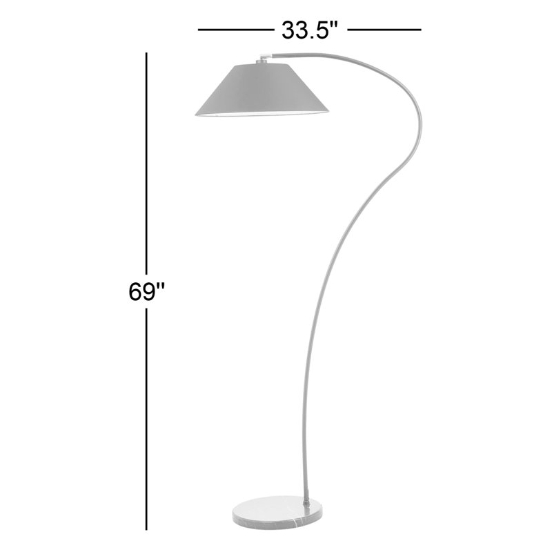 Phoenix 69'' Black Arched Floor Lamp