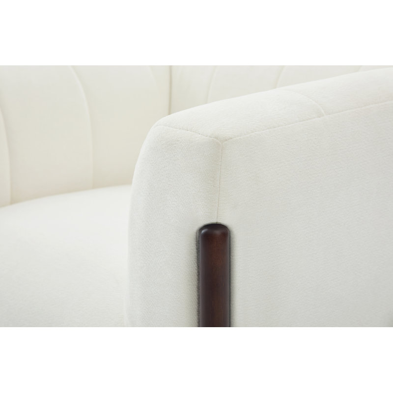 Chaise d'appoint Kesten, Beige Chenille