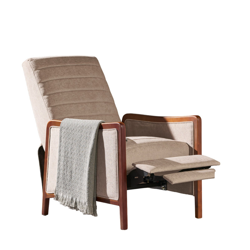Fauteuil inclinable manuel Ryka, beige, bois de bouleau, Beige sable