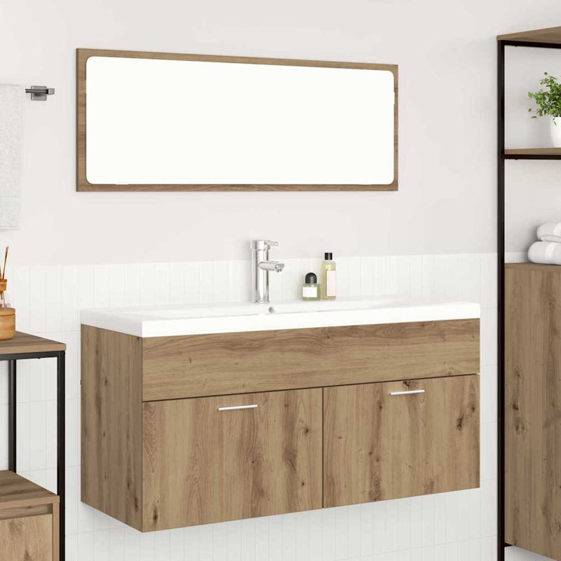 Bathroom Vanity with Basin, Beige