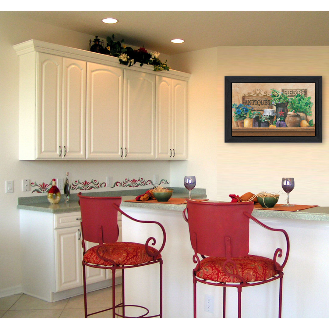 Antiques and Herbs Framed Wall Art for Living Room, Home Wall Decor Framed Print by Ed Wargo Ophelia & Co.