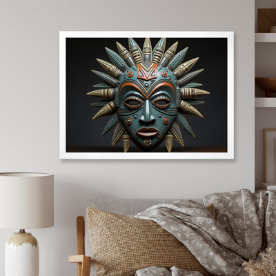 Chayla, masque tribal africain Luba - reproduction sur toile