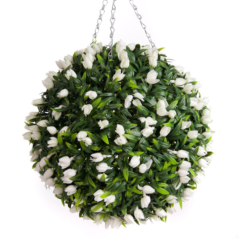 Faux Plant, 38cm H x 38cm W x 38cm D, White