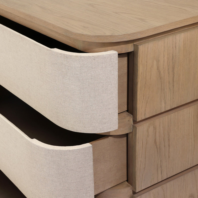 Mariella 6 Drawer Dresser-Beige Painted Linen