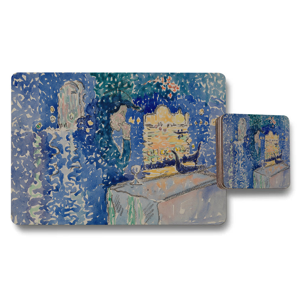 Impressionist Water Lilies Placemat And Coaster Set