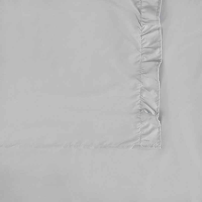 Truly Soft Solid Ruffle Sheet Set, Light Grey, Twin