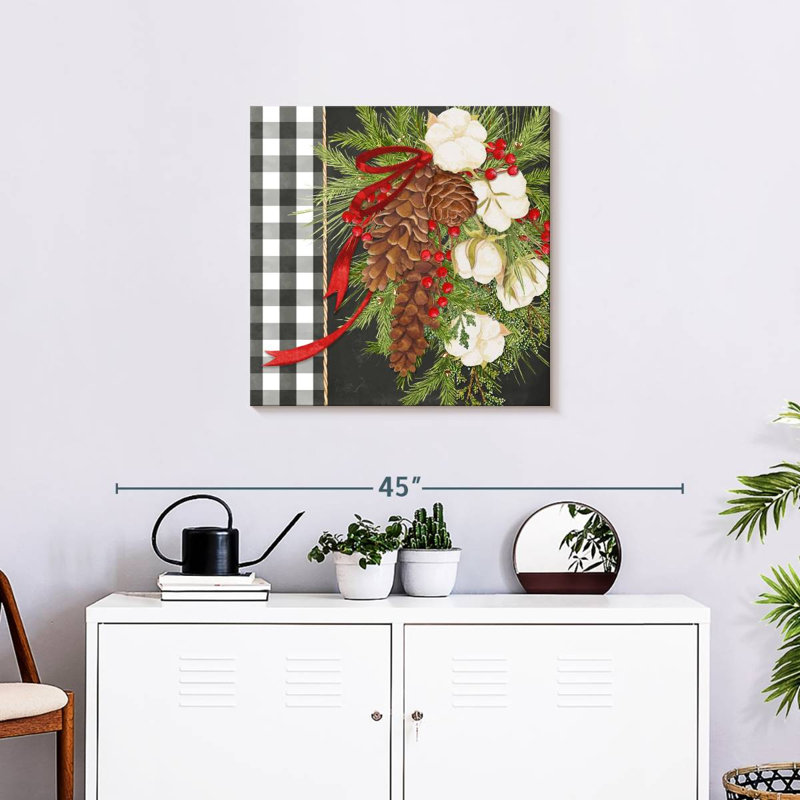 Lelend Gingham Balls I, 24" H x 24" W