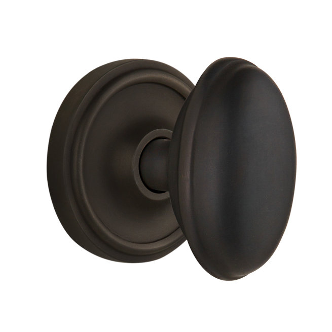 Classic Rosette with Homestead Door Knob, Oil-Rubbed Bronze