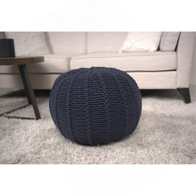 Pouf tricoté en coton