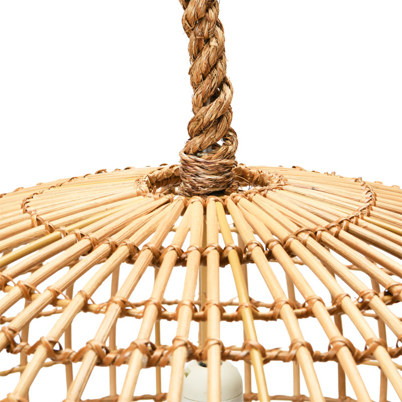Open-Weave Wicker Ceiling Light