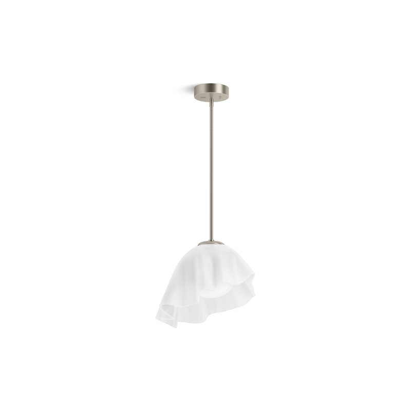 Landshapes By Daniel Arsham 14-3/4-In Pendant, Brushed Nickel
