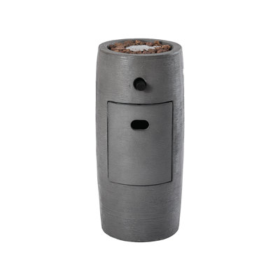 11" Round Concrete Propane Smokeless Fire Column