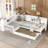 L-Shaped Platform Bed With Trundle, Platform Bed With Storage Drawers And Shelves, No Spring Box Needed-116829712